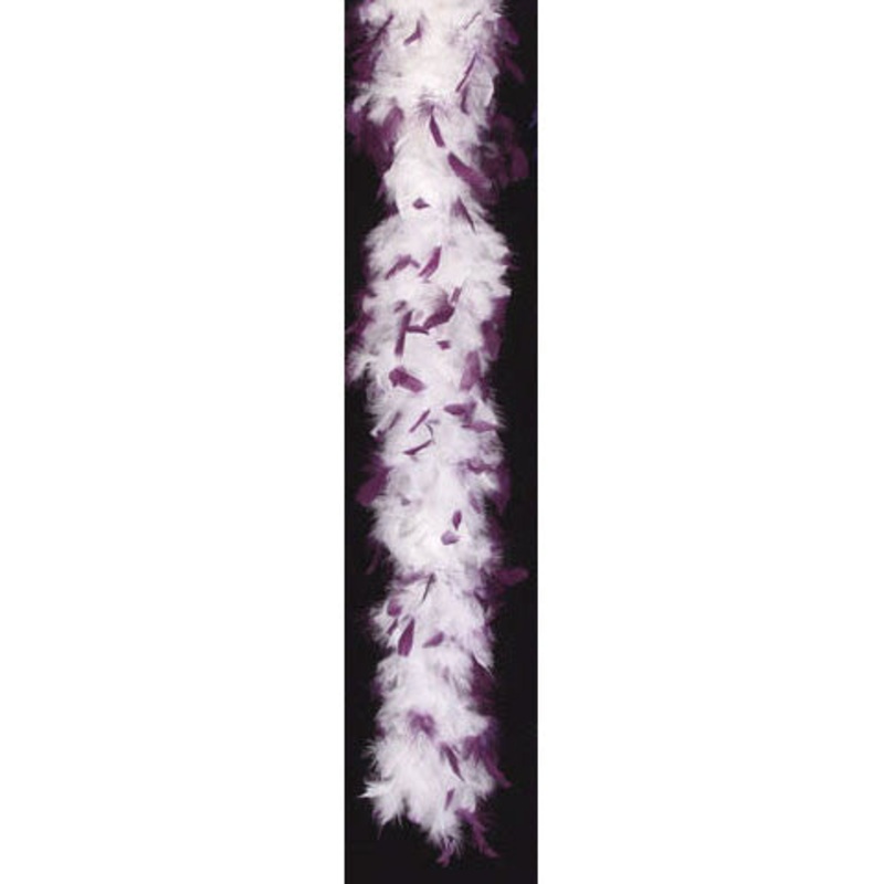 White/Purple Tips Boa 72"