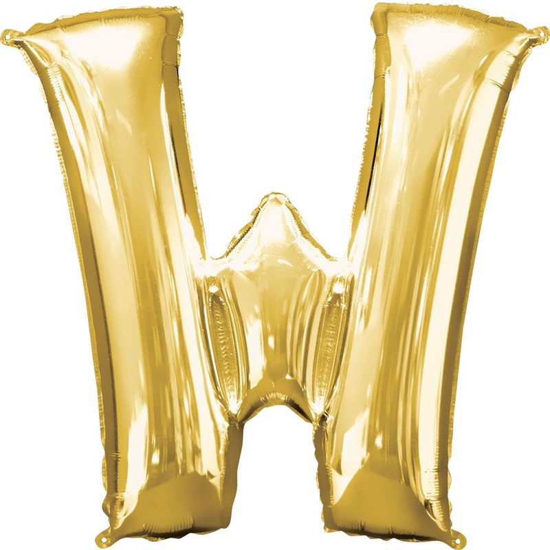 34" LETTER W GOLD