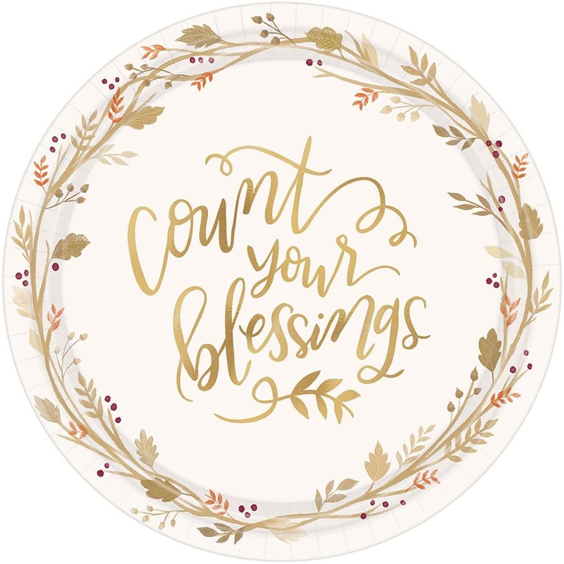 Always Be Thankful Paper Dessert Plates (18 ct)