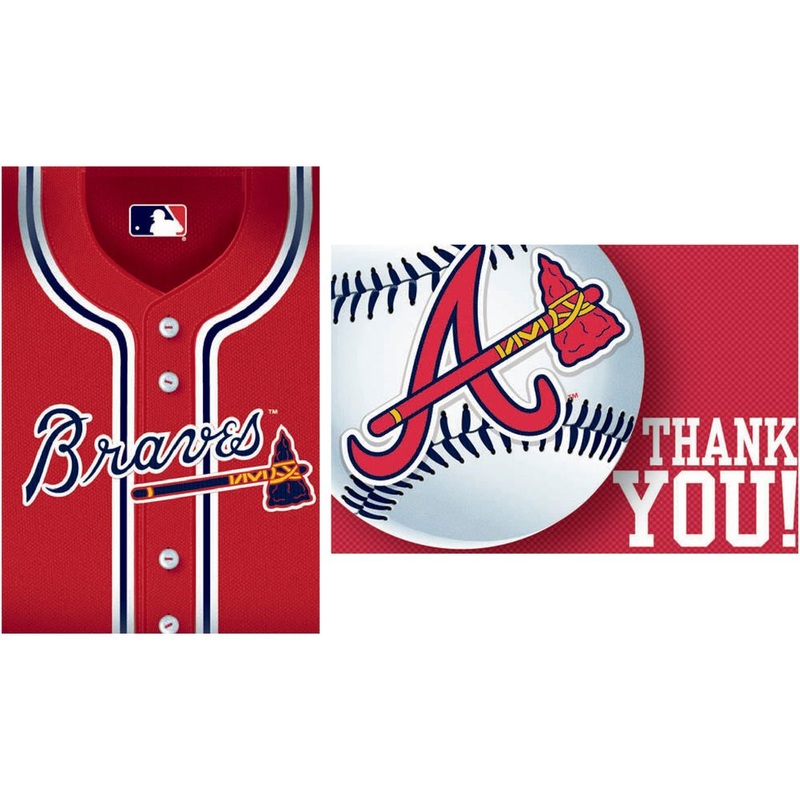 Atlanta Braves Invites and Thank You Notes