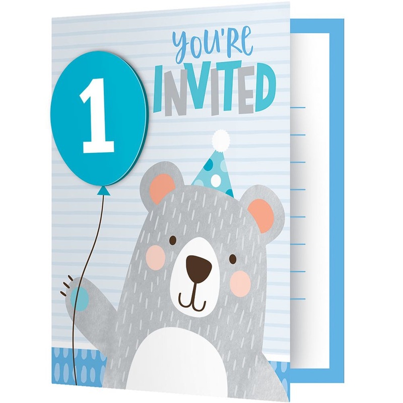 Birthday Bear Invitations (8 ct)