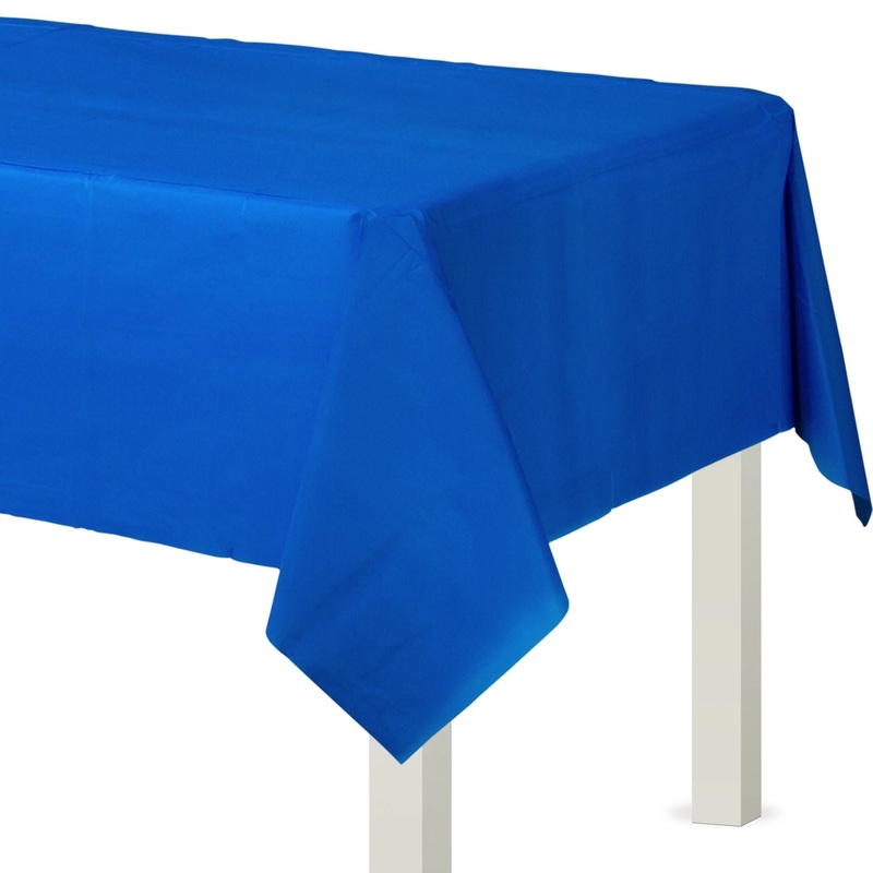 Bright Royal Blue Fabric Backed Rectangle Tablecover