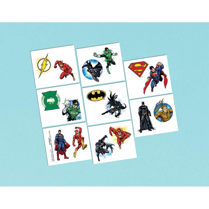 Justice League Tattoos (16 ct)