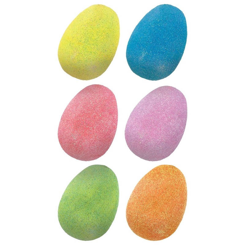 Large Glitter Fillable Eggs (6ct)