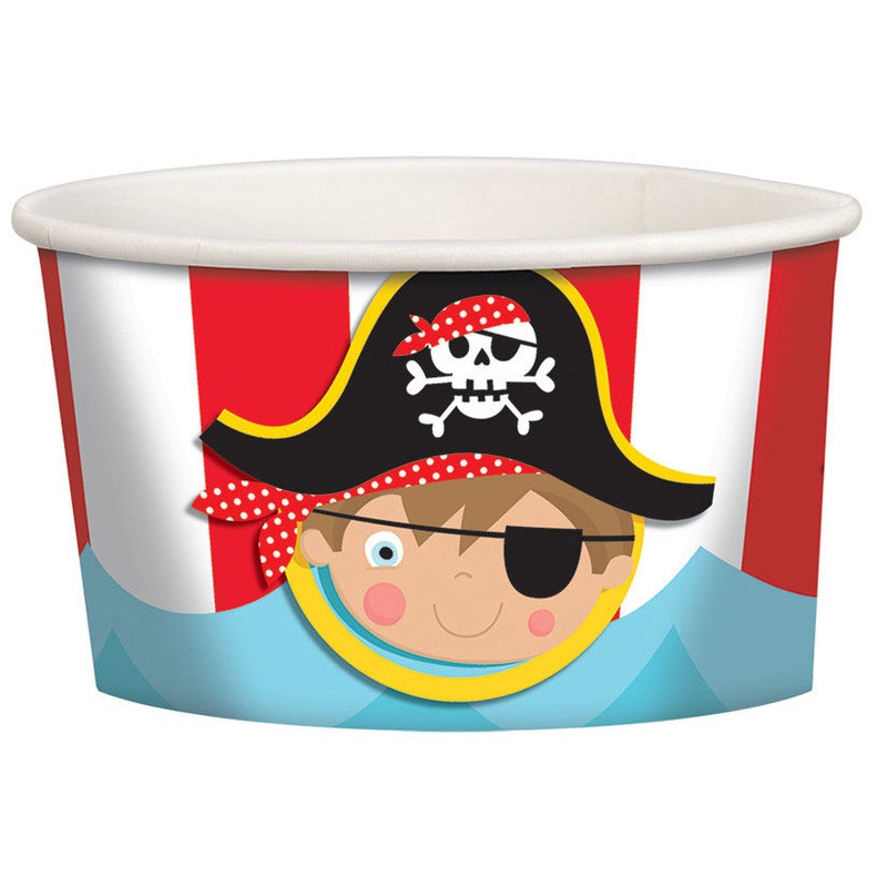 Little Pirate 9.5oz Paper Treat Cups (8 ct)