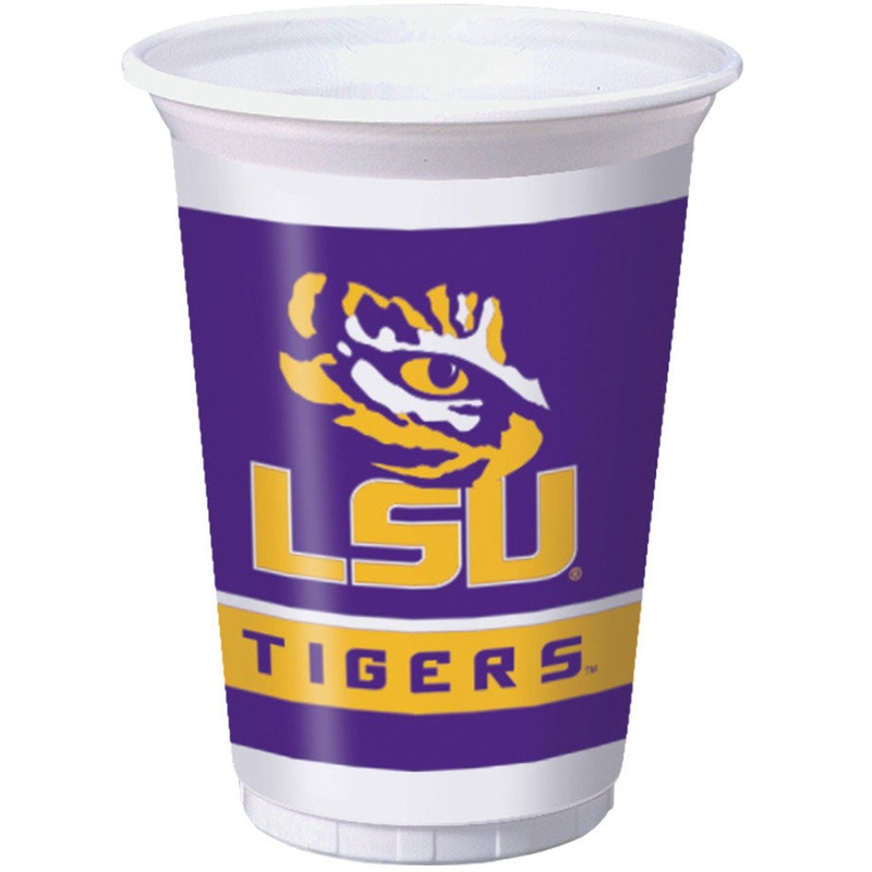 LSU 20oz Plastic Cups (8ct)