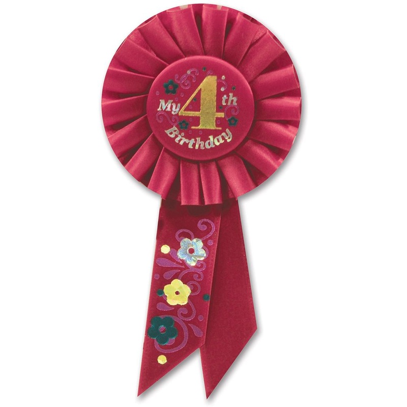 My 4th Birthday Rosette