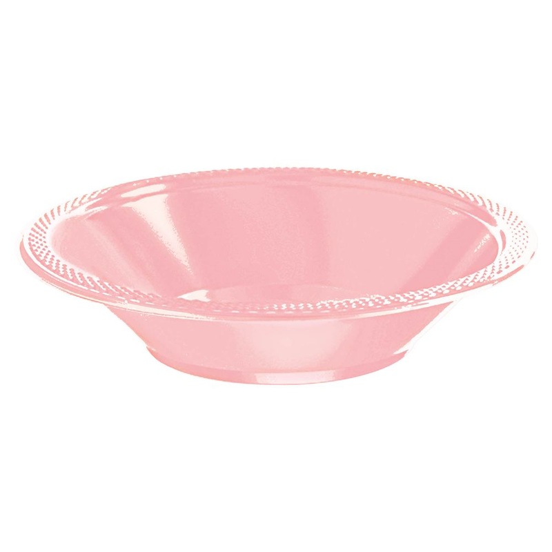 New Pink 12 oz Plastic Bowl 20 ct
