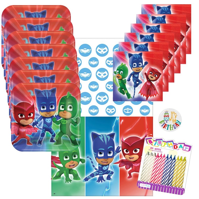 PJ Masks Tableware Party Kit for Pizza (16 Guests)