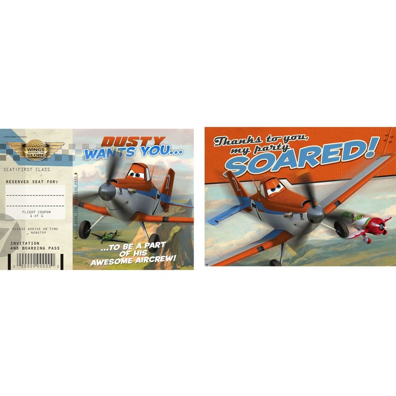 Planes Invitations and Thank You Combo Pack