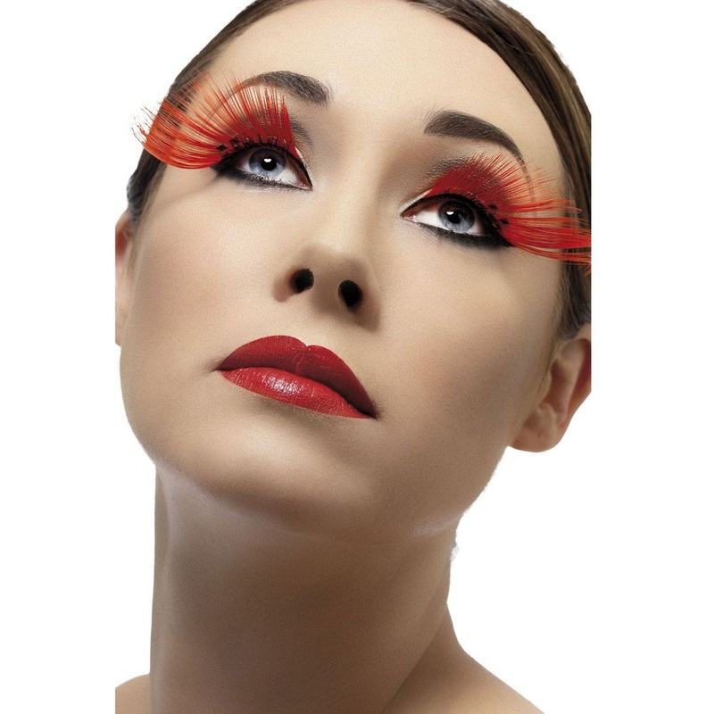 Red with Diamante Eyelashes