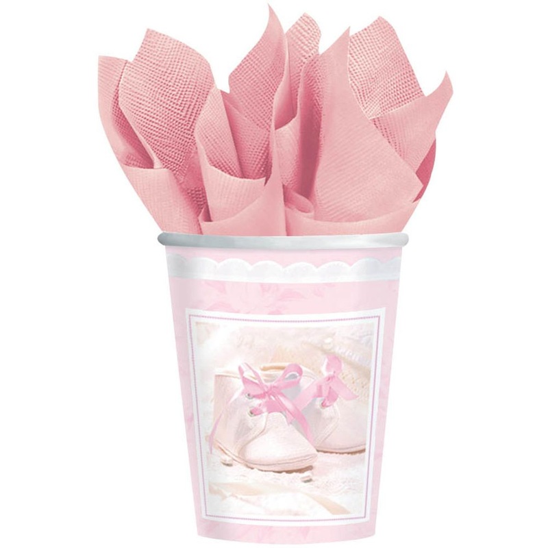 Tiny Blessing Pink 9oz Paper Cups (8ct)
