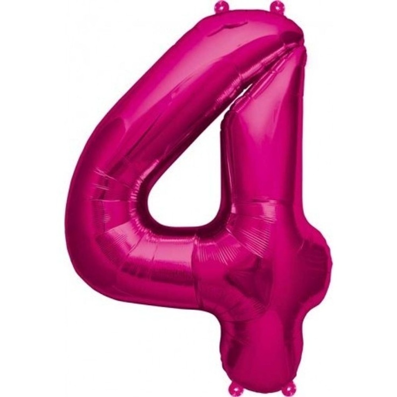 16" Number 4 - Magenta