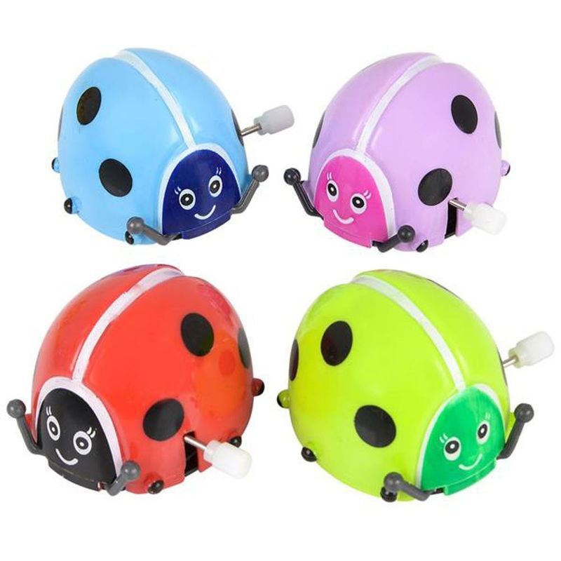2" Plastic Wind-up Flipping Ladybug (12ct)
