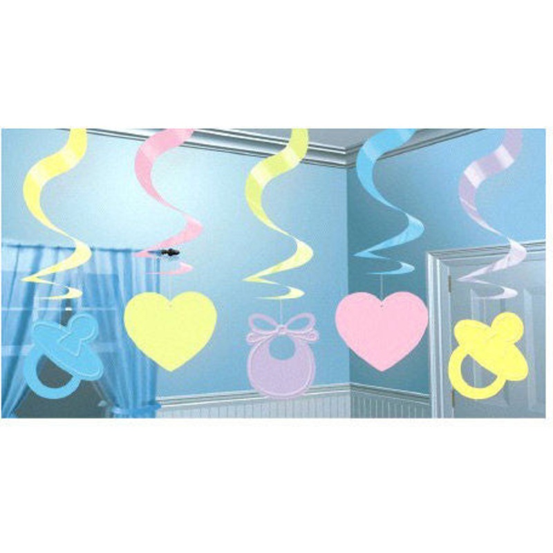Baby Shower Hanging Swirls (5 ct)