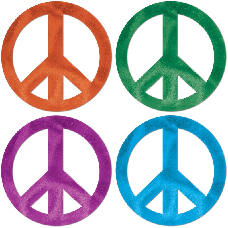 Foil Peace Sign Cutouts
