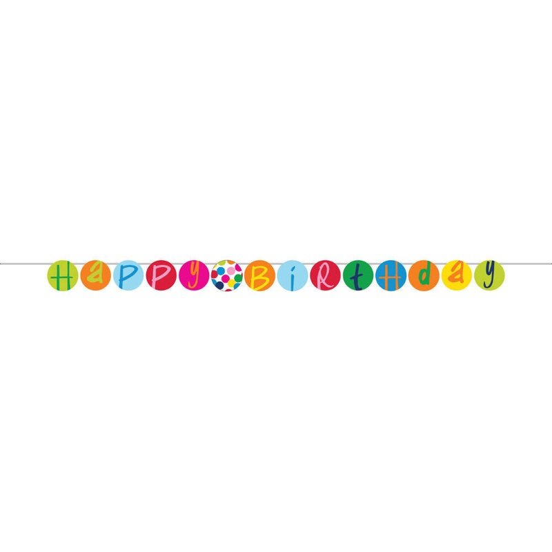 French Bull Birthday Dots Pennant Banner