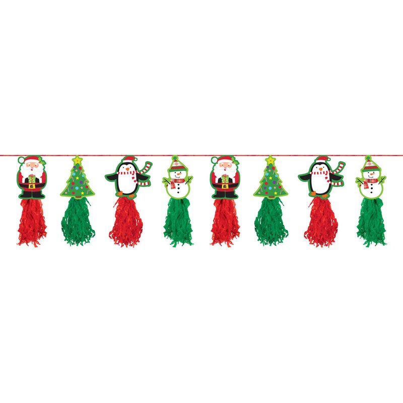 Holiday Tissue Paper Tassel Garland