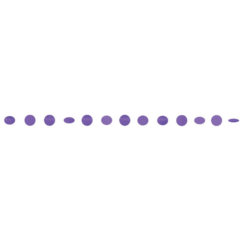 New Purple Round Glitter String Garlands, 6ct