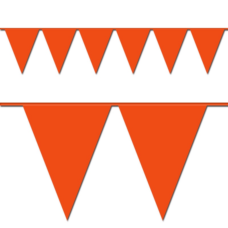 Orange Triangle Pennant Flag 100 Ft.