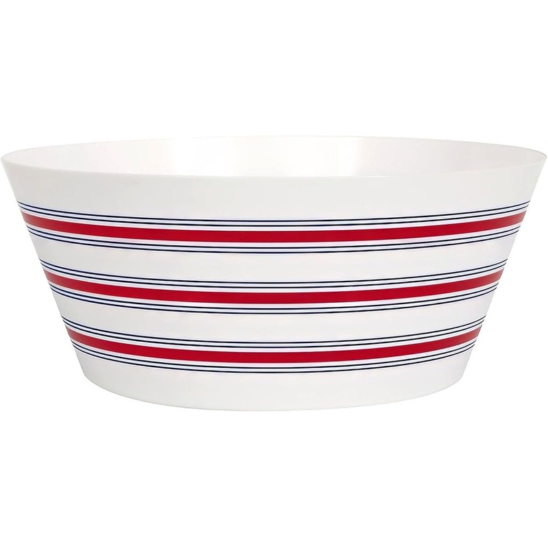Peppy Patriotic Plastic Serving Bowl