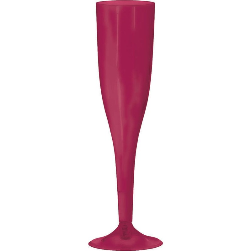 Raspberry 5.5oz Plastic Champagne Flutes (18ct)