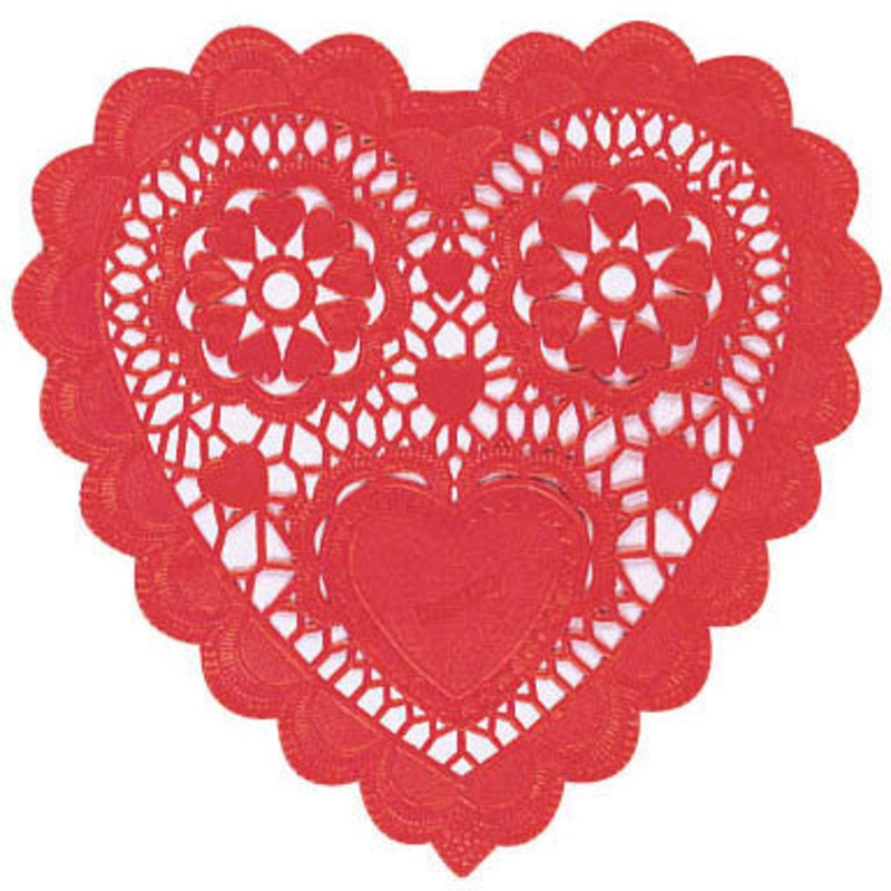 " Red Heart Doiles