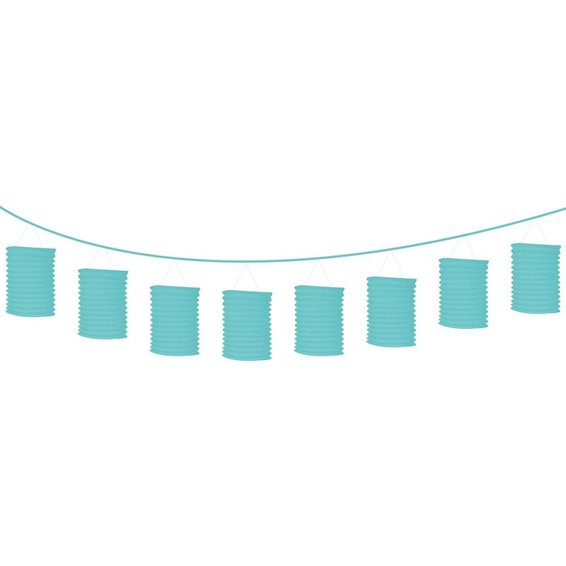 Robins Egg Blue 12' Lantern Garland