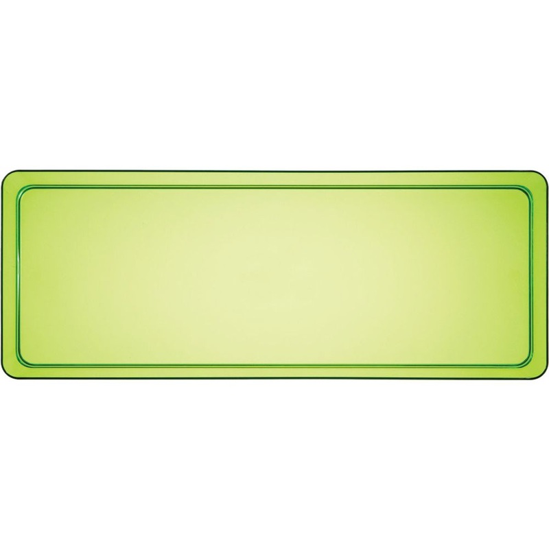 Translucent Green Plastic 6" X 15" Serving Tray