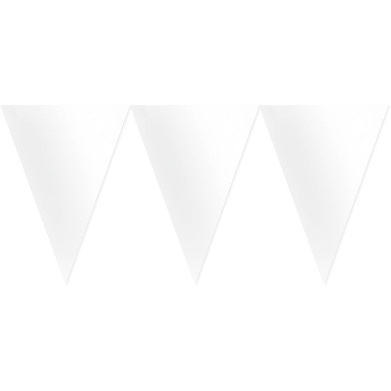 White 9' Pennant Banner