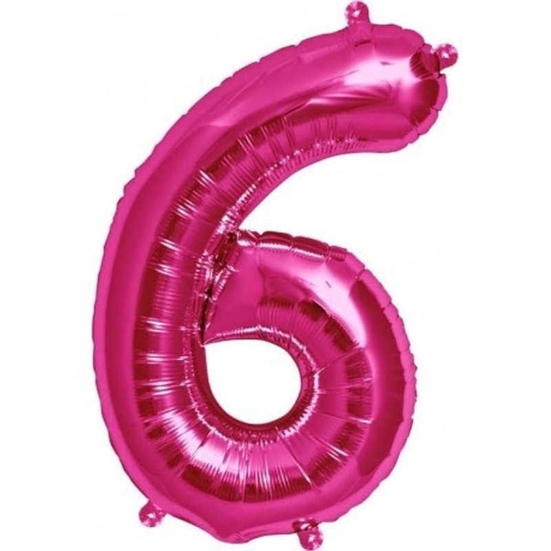 16" Number 6 - Magenta