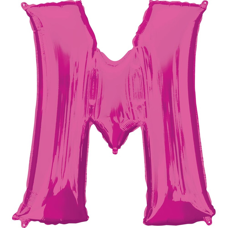 34" LETTER M PINK