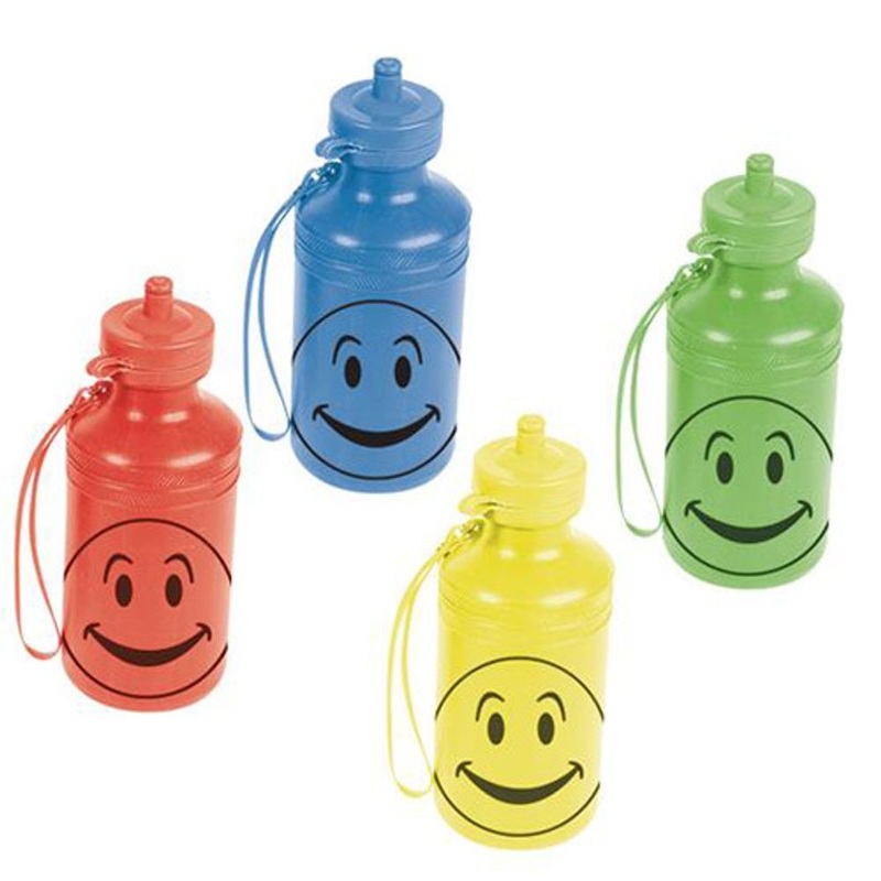 7.5" 18oz. Smile Face Water Bottle (12ct)