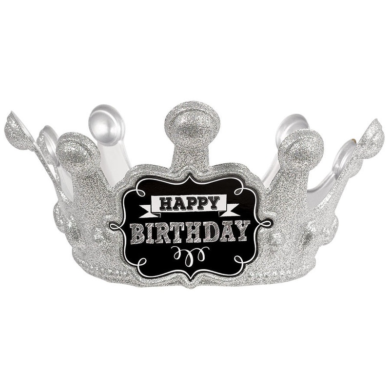 Chalkboard Birthday Glitter Crown