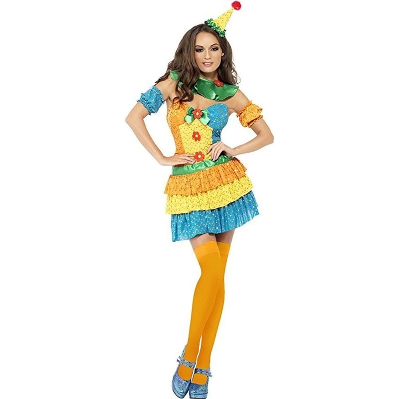 Colorful Clown Cutie Women's Costume, Size Large US 14-16