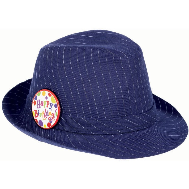Happy Birthday Striped Fedora