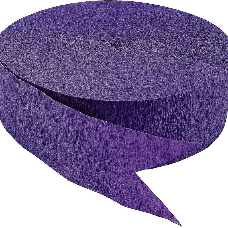 Jumbo Purple Crepe Paper Streamer