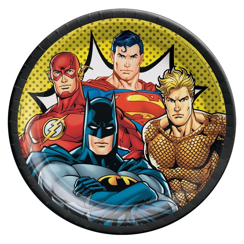 Justice League Heroes Unite Plates 9" Round (8ct)