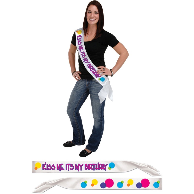 Kiss Me Satin Sash