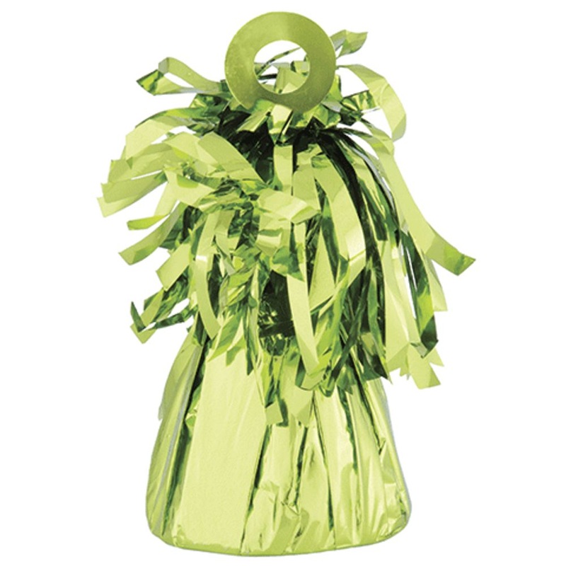 LIME GREEN FOIL BALLOON WEIGHT 5 OZ.