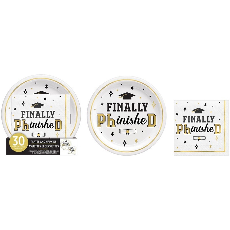 PHD Grad Plates & Napkins (60ct)