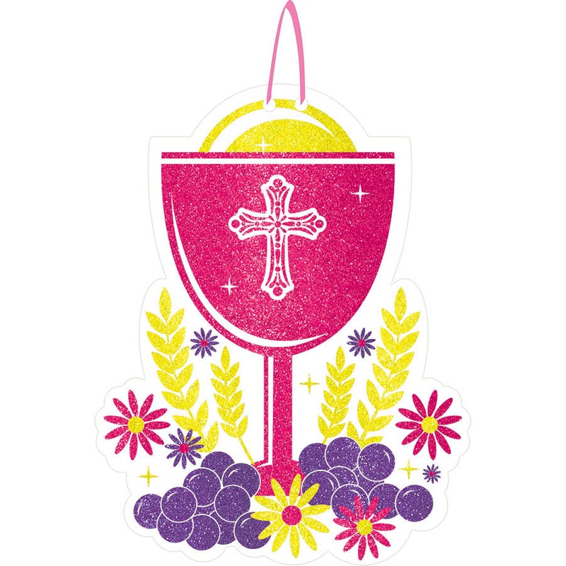 Religious Pink Glitter Chalice