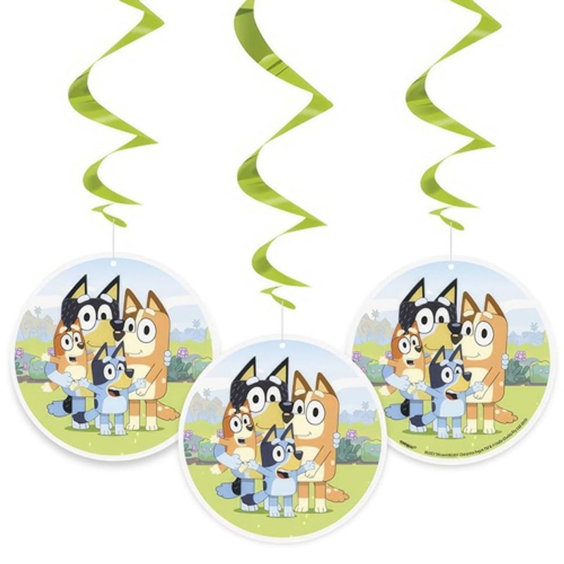 Bluey Hanging Swirl Decorations (3ct)