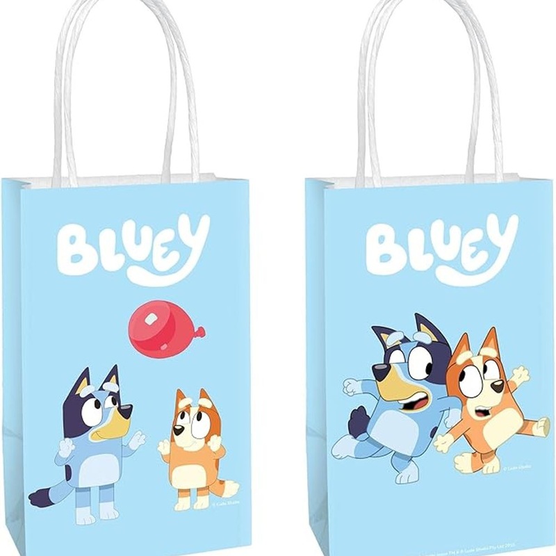 Bluey Printed Paper Kraft Bags (8ct)