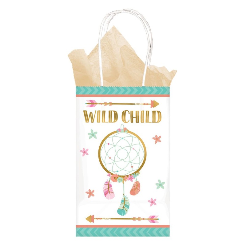 Boho Birthday Girl Wild Child Kraft Bag (8ct)