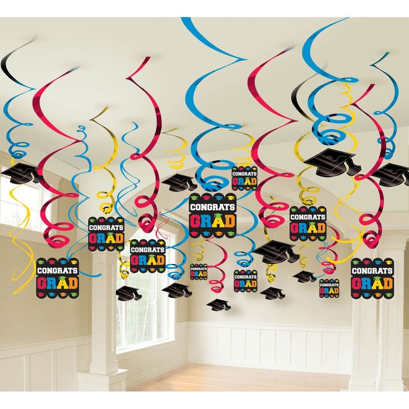 Congrats Grad Multi-Color Swirls Mega Pack