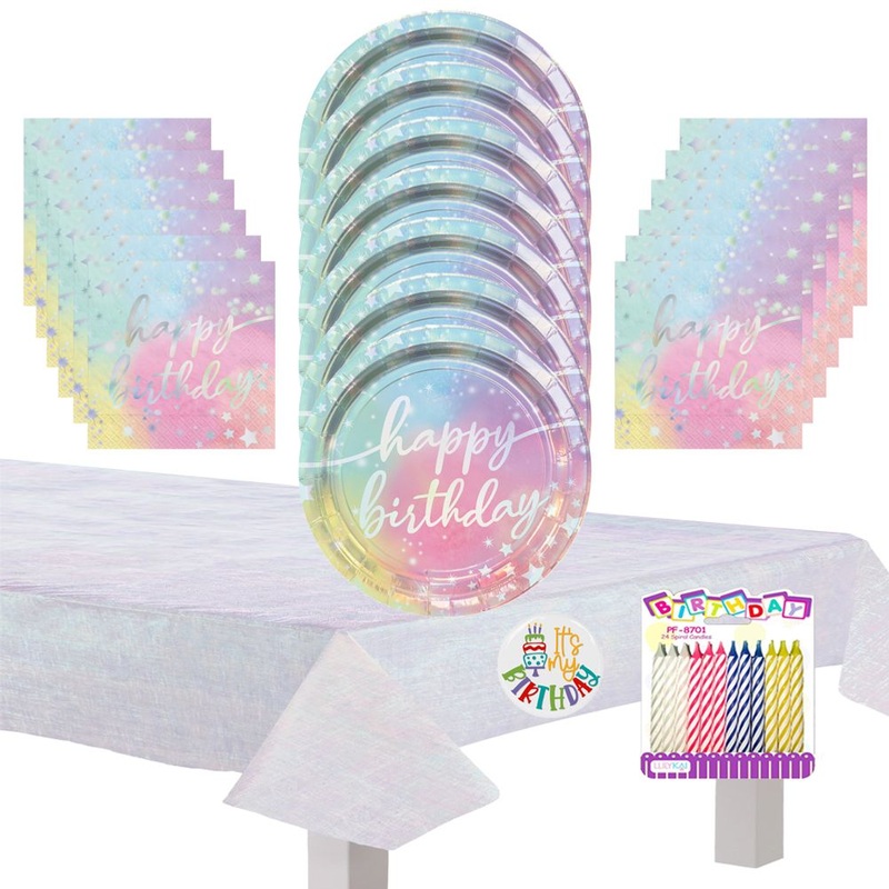 Luminous Tableware Deluxe Party Kit for Pizza (16 Guests)