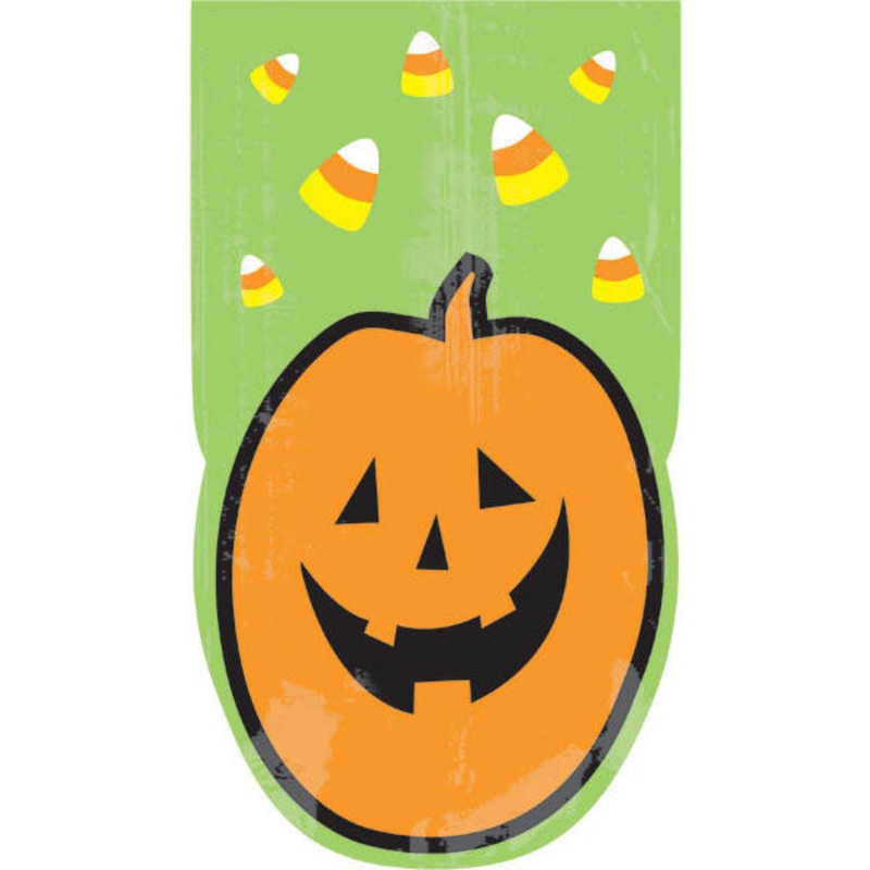 Pumpkin Die-Cut Large Cello Bags (20 ct)
