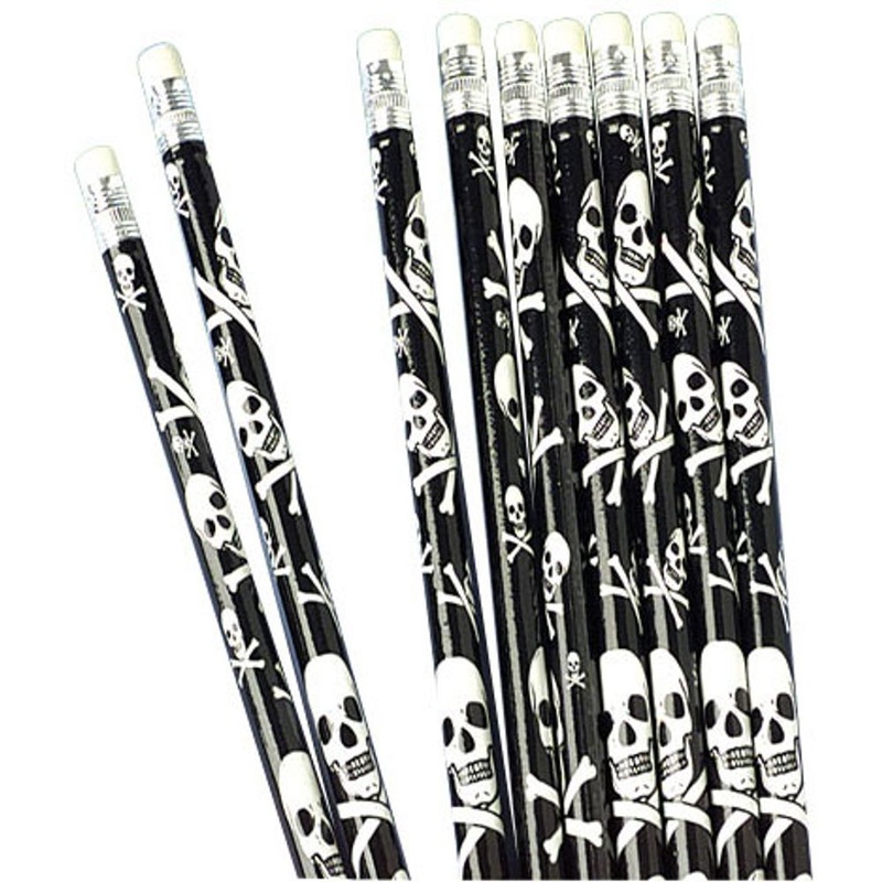 Skull and Crossbone Pencils (12ct)