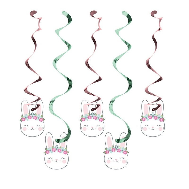 Birthday Bunny Dangling Cutouts (5 ct)
